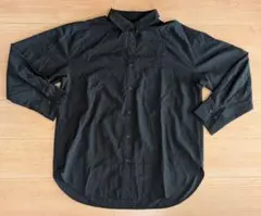 GU オーバーサイズシャツ 長袖 UVカット機能付き 黒 ブラック Lサイズ