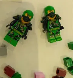 ミニフィグ2体　ロイド　ニンジャゴー　レゴ　グリーン　フィギュア