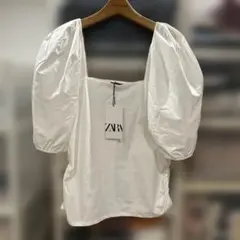 新品タグ付き♡ZARA♡パフスリーブトップス