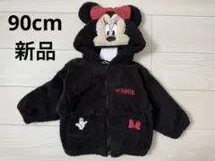 【新品】RELA ディズニー　ミニー　なりきり　ボア　パーカー　90cm