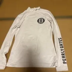 PEARLY GATES ホワイト タートルネック長袖シャツ