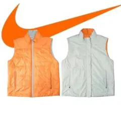 NIKE golfリバーシブル中綿ライトベスト フルジップ　軽量ポリエステル