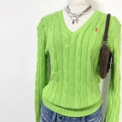 人気✨️ POLO RALPH LAUREN Vネック ケーブル ニット