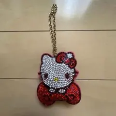 Hello Kitty ラインストーン ミニバッグ パールハンドル 日焼けキティ