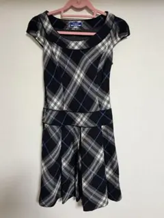 【美品】バーバリーブルーレーベル チェック柄 半袖 ワンピース 38