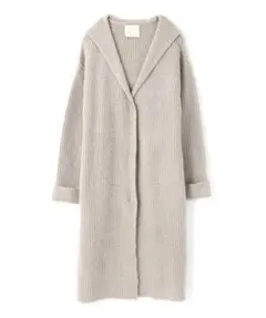 プロポーションボディドレッシング　グレー フード付き ロングカーディガン