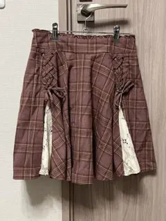 【axes femme】チェック柄プリーツミニスカート