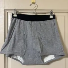 メンズ 汗とりパット付きグレーショートボクサー Lサイズ