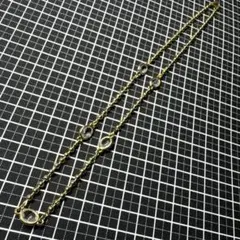 ゴールド クリアストーンネックレス 45cm