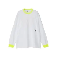 HELLY HANSEN 長袖カットソー ホワイト ネオンカラー