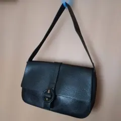 マリ・クレールブラック レザー ショルダーバッグ