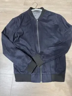 ZARA MAN スエード調 ブルゾン ジャケット ネイビー メンズ
