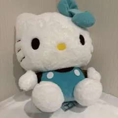 【新タグ付】ハローキティ 超BIGぬいぐるみ ターコイズブルー レトロ サンリオ