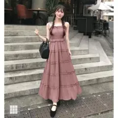 フリル付きキャミワンピース　GRL タグ付き