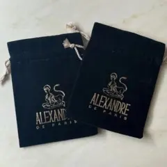 アレクサンドルドゥパリ　巾着　2枚セット　保存袋　ポーチ　ベロア　ベルベット