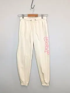 ギャップ スウェットパンツ ジョガーパンツ アイボリー XXS ピンクロゴ