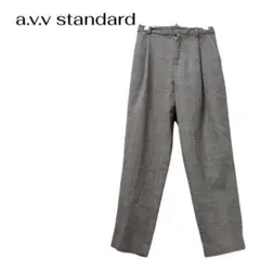 a.v.v 標準チェック スラックス 褶褲 商務