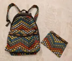 LeSportsac レスポートサック リュックサック　ポーチ付　星柄
