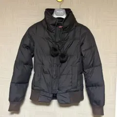 JUICY COUTURE ダウンジャケット ブラック ポンポン付き
