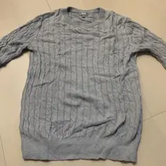 UNIQLO グレー ケーブルニットセーター S