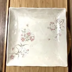 第一陶器 角皿 なでしこ 花柄 大皿 約 26cm 角皿 和食器のサムネイル