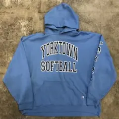 古着 00s RUSSELL ラッセル プリントスウェットパーカー メンズXL