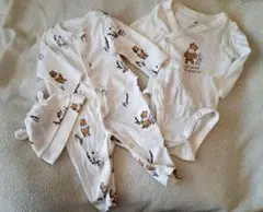 くまのプーさん　ロンパースセット