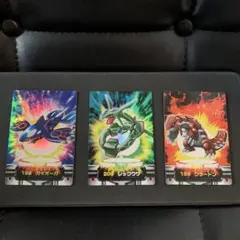 d*4様 ポケモンカード カイオーガ レックウザ グラードン 3枚セット 図鑑カ d*4様 ポケモンカード カイオーガ レックウザ グラードン 3枚セット