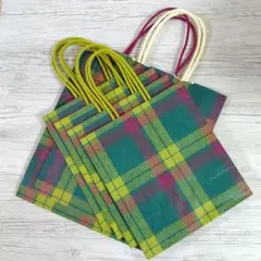 【6枚セット】伊勢丹 タータンチェック 紙袋