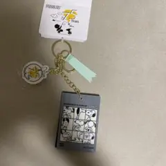 スヌーピー 75周年記念 キーホルダーミラー チャーム ★モノクロ★