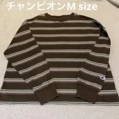 Champion チャンピオン ボーダー ロンT 長袖 Tシャツ M size