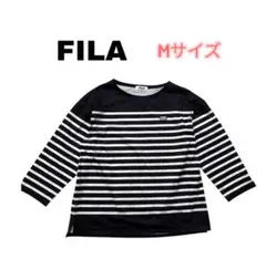 FILA ストライプ UV 接触冷感Tシャツ Mサイズ