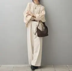 週末値下げ　esica ケーブルニットアンドパンツ　セット　新品試着のみ