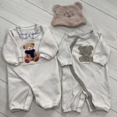 ロンパース2点セットと帽子クマちゃんセット