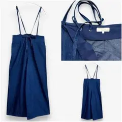 *B:MING by BEAMS*デニム フロントリボン ワイドサロペット