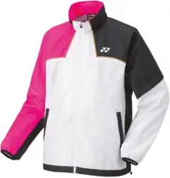 YONEX（ヨネックス） パーカーユニ裏地付ウィンドウォーマー　ピンク×ホワイト