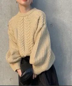 select MOCA ヘリンボーンドルマンオーバーニット