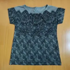 K.T KIYOKO TAKASE レースデザイン 半袖Tシャツ サイズ11