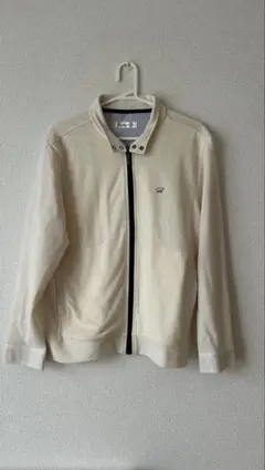 ベージュフルジップジャケット　メンズゴルフ　レディース春服秋服　薄手アウター
