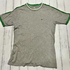 NIKE ナイキ リンガー Tシャツ ラグラン Mサイズ グレー✖️グリーン