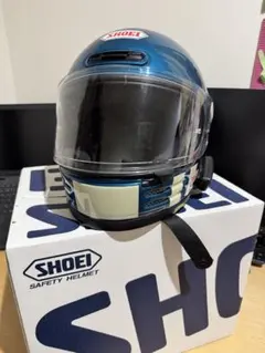 専用 SHOEI バリバリ伝説巨摩郡 青 ヘルメット Mサイズ グンヘル レア