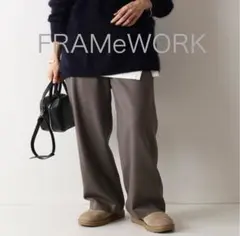 ネイビー ワイドパンツ