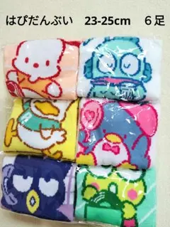 【未使用】はぴだんぶい　キャラクターソックス　23-25cm　6足セット