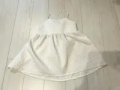 ふくれジャガードキャミ　ビスチェ　ホワイト