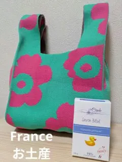 フランスお土産 花柄トート/ハンドバッグとフランスSabon bebe石鹸セット