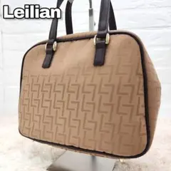 【未使用級⭐】レリアン ハンドバッグ ジャガード モノグラム 茶 ゴールドのサムネイル