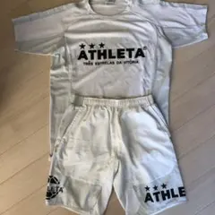 ATHLETA サッカーウェア ホワイト上下セット‼️