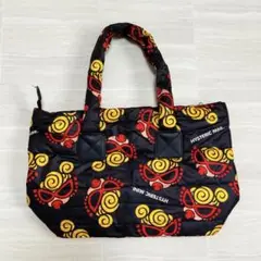 ヒステリックミニ キルティング 総柄フェイス トートバッグ 黒