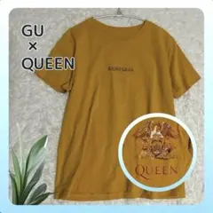 セール✨GU×QUEEN Tシャツ RADIO GAGA 黄色 L 綿オレンジ