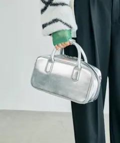 LEPSIM レプシム シルバー 2way ハンドバッグ ショルダーバッグ